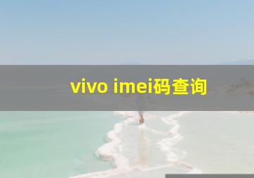 vivo imei码查询